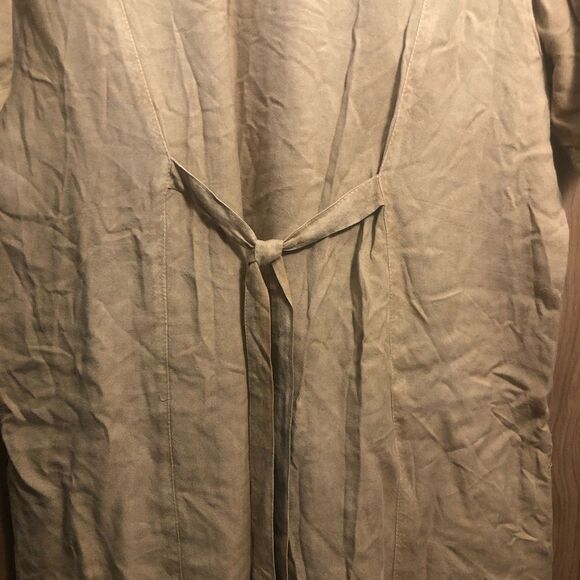 Magic Embroidered Tan Tunic Short Sleeve Round Neck. Rayon Free Size - Picture 4 of 5